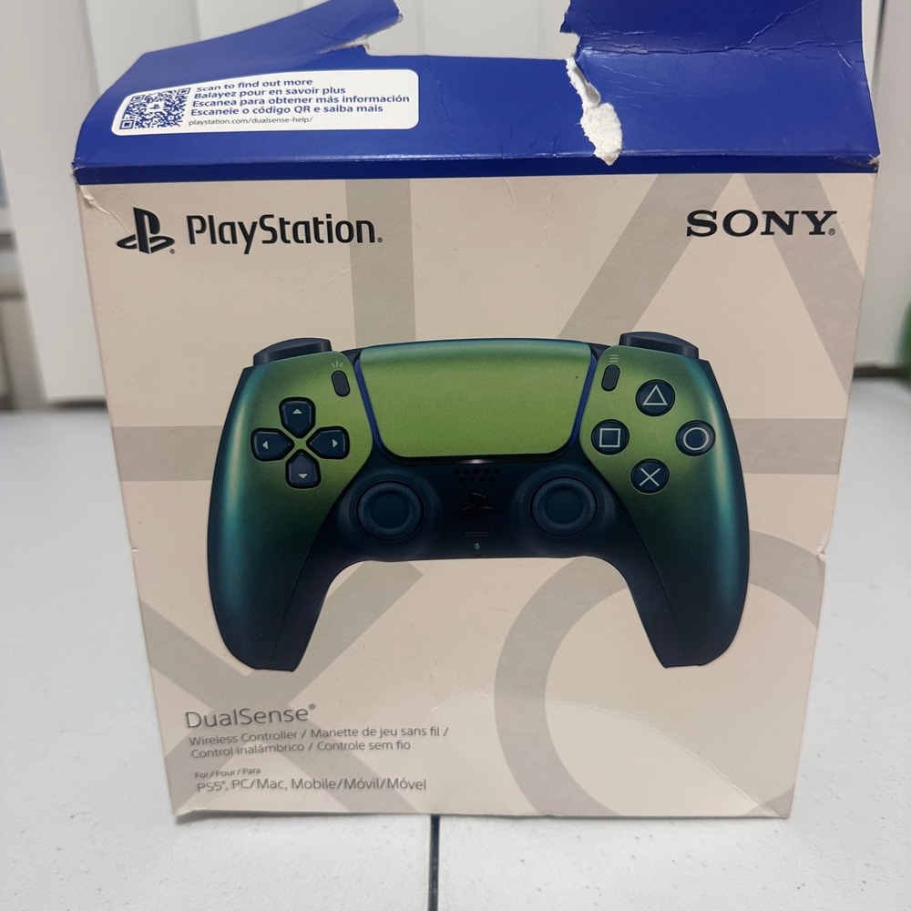 Empty Box Sony DualSense Controller Green PS5 Wireless Deep Earth Collection